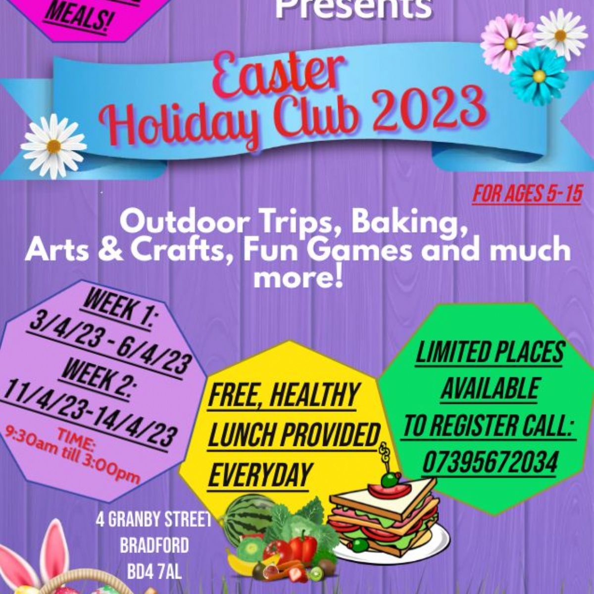 Easter 2025 School Holidays Bradford Edith Gwenore